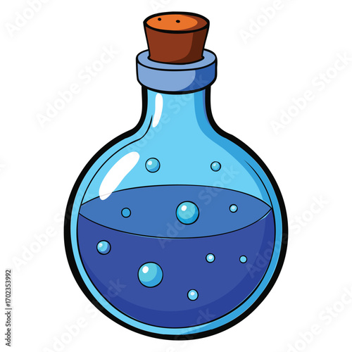 Blue Magic Potion Illustration