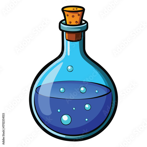 Blue Magic Potion Illustration