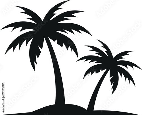 Palm Tree Silhouette Vector Illustration