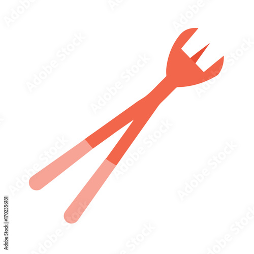 red plastic fork