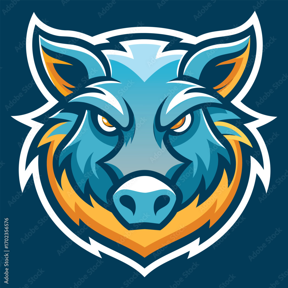 Fototapeta premium Boar Head Mascot Logo