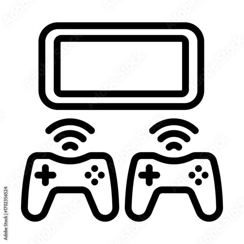Multiplayer line icon