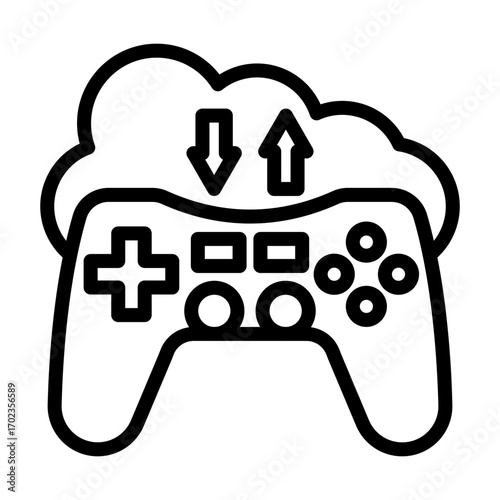 Game Server line icon