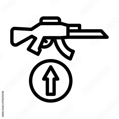Weapon Upgrade line icon