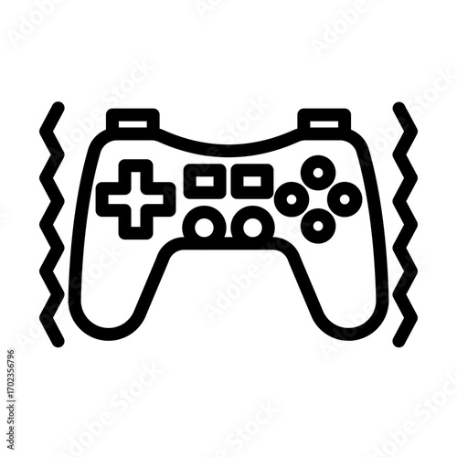 Controller Vibration line icon