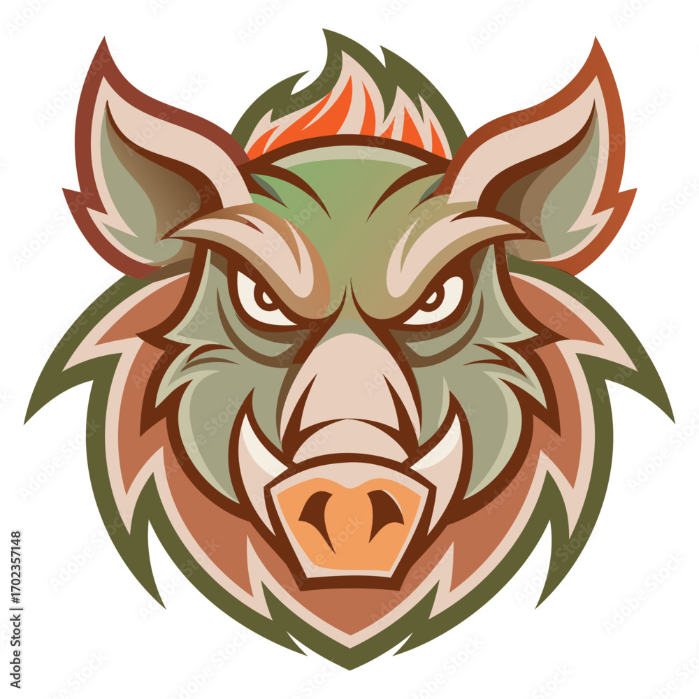 Fototapeta premium Boar Head Mascot Logo