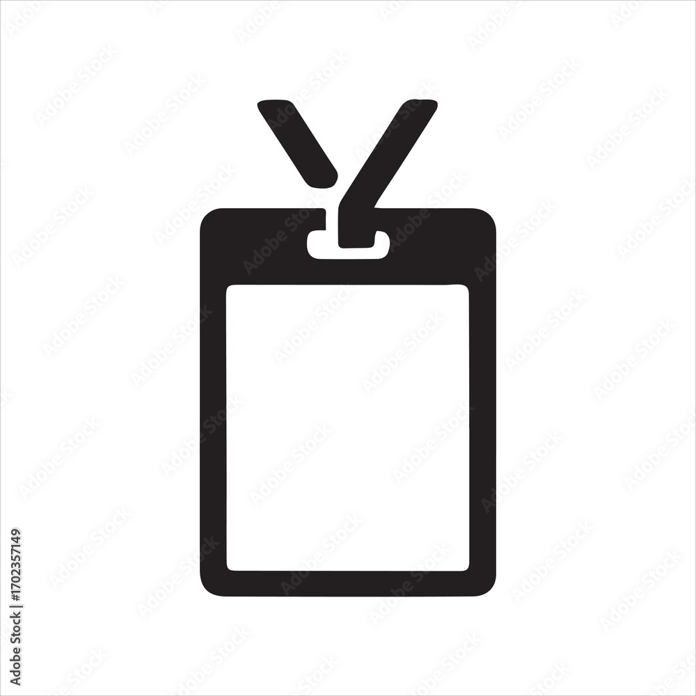 Fototapeta premium Backstage Pass silhouette vector with white background