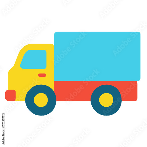 Children’s Container Truck Toy Vector Illustration