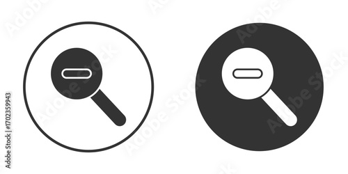 Zoom out icon vector. simple design logo icons set