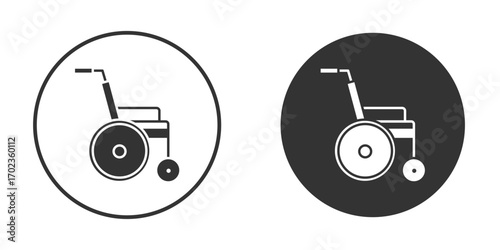 Wheelchair icon vector. simple design logo icons set