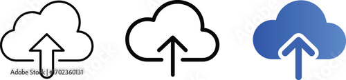 Cloud Upload, Data Transfer, Backup, Storage, Internet, File Sharing, Network Icon Set