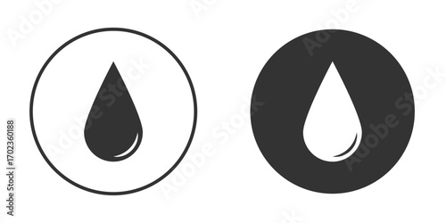Water drop icon vector. simple design logo icons set