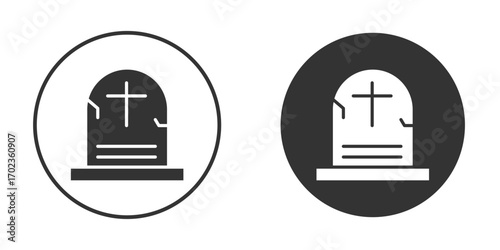 Tombstone icon vector. simple design logo icons set