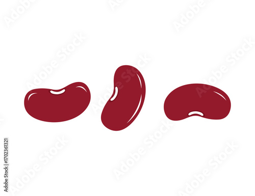 Healthy Red Beans Stock Illustration – Fresh Legumes Vector