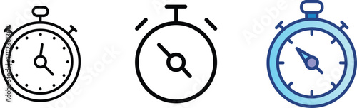 Alternate Stopwatch Icon Set – Time, Timer, Clock, Countdown, Sport, Speed, Measurement