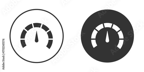 Tachometer icon vector. simple design logo icons set