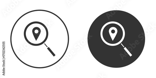 Search Location icon vector. simple design logo icons set