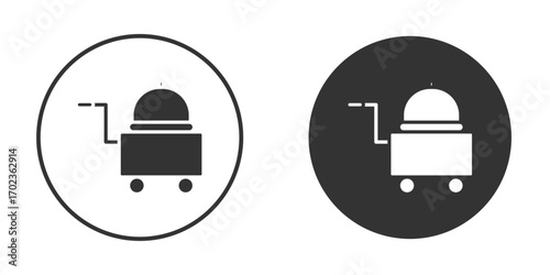 Room service icon vector. simple design logo icons set