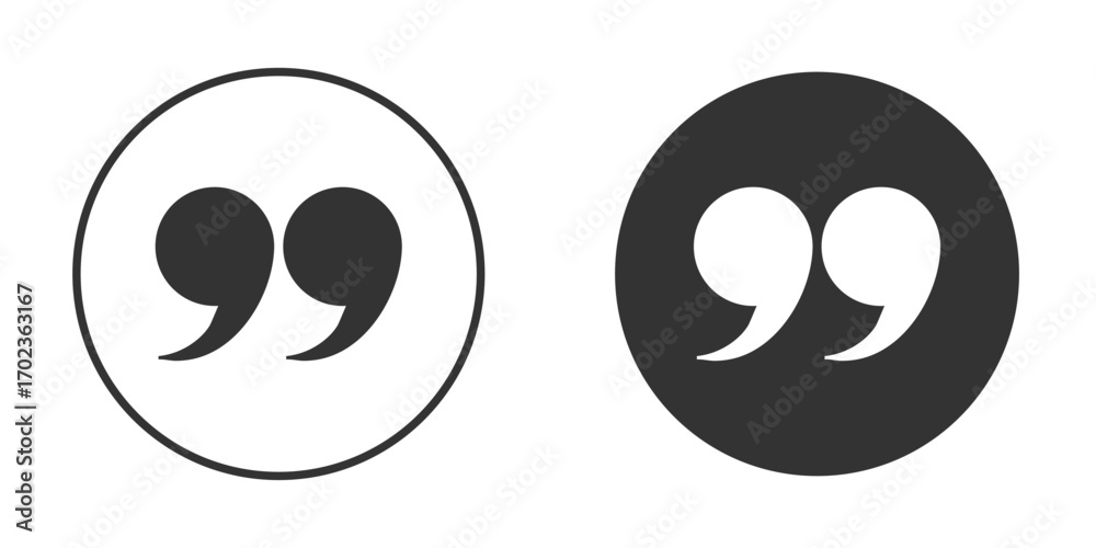 Fototapeta premium Quote right icon vector. simple design logo icons set