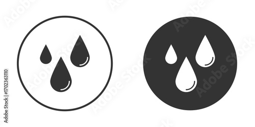 Raindrops icon vector. simple design logo icons set