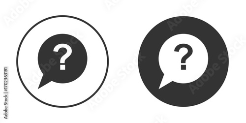 Question icon vector. simple design logo icons set