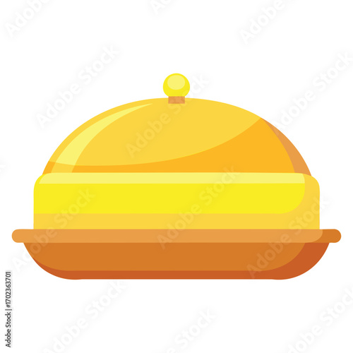 Butter Dish with Cover Illustration