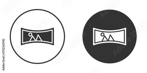Panoramic icon vector. simple design logo icons set