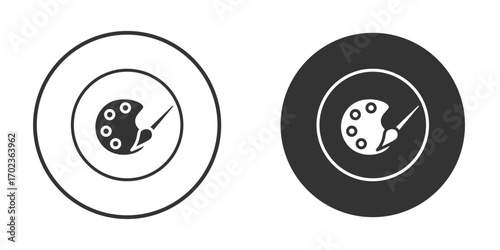 Palette icon vector. simple design logo icons set