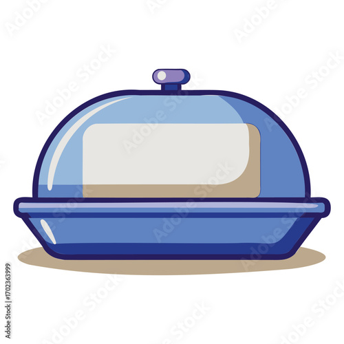 Butter Dish with Cover Illustration