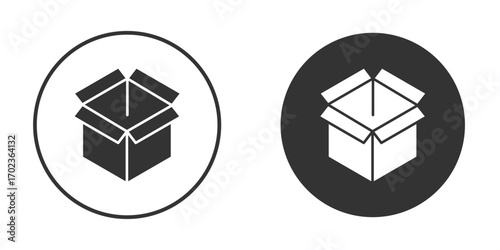 Open box icon vector. simple design logo icons set