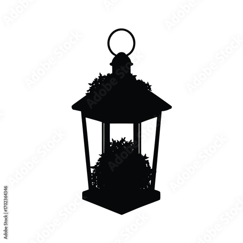vintage lantern isolated on white