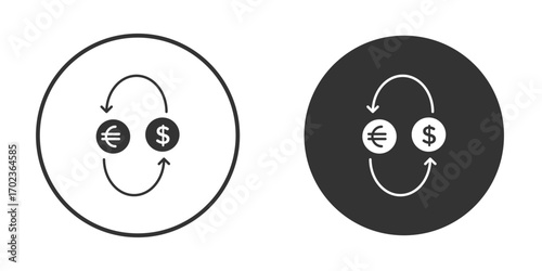 Money exchange icon vector. simple design logo icons set