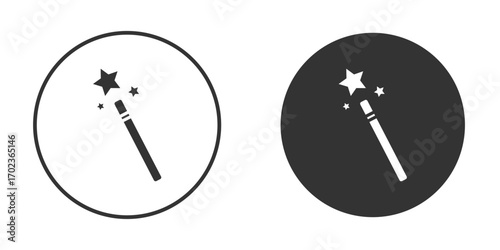 Magic wand icon vector. simple design logo icons set