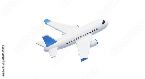 Wallpaper Mural A white airplane flying in the sky. Torontodigital.ca