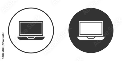 Laptop icon vector. simple design logo icons set