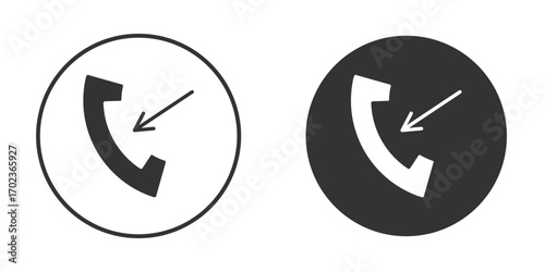 Incoming Call icon vector. simple design logo icons set
