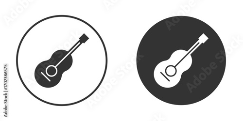 Canvas Print Guitar icon vector. simple design logo icons set