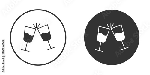 Glass-cheers icon vector. simple design logo icons set