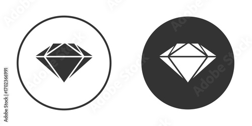 Gem icon vector. simple design logo icons set