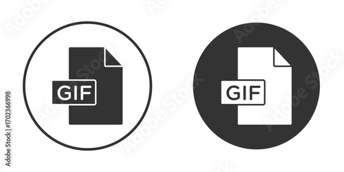 Gif icon vector. simple design logo icons set