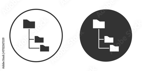 Folder tree icon vector. simple design logo icons set