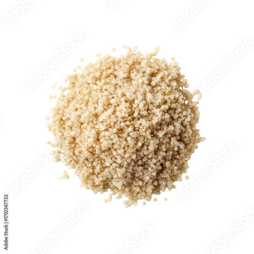 Overhead Shot of a Pile of Cooked Quinoa