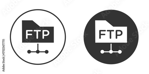 FTP icon vector. simple design logo icons set