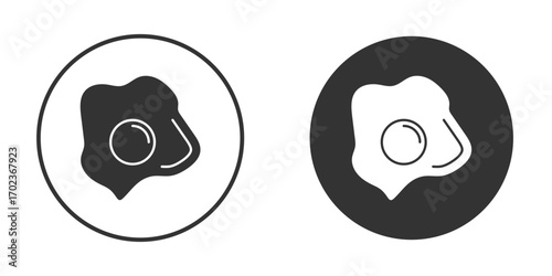 Egg fried icon vector. simple design logo icons set