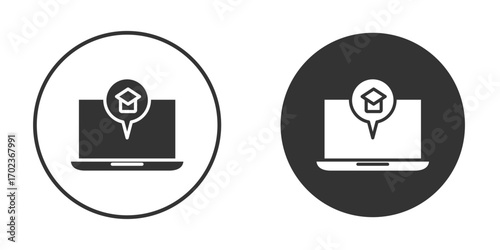 E learning icon vector. simple design logo icons set