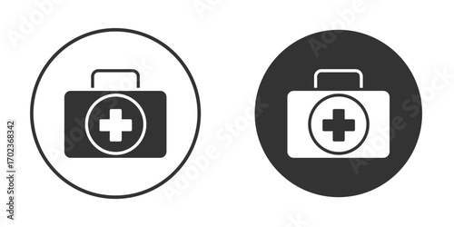Doctor bag icon vector. simple design logo icons set