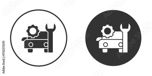 Car mechanic icon vector. simple design logo icons set