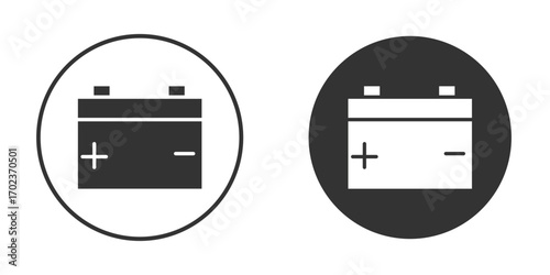 Car battery icon vector. simple design logo icons set