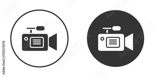 Camcorder icon vector. simple design logo icons set