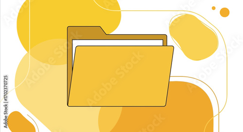 Digital File Management: Organization, Data, and Creative Abstract Design Elements